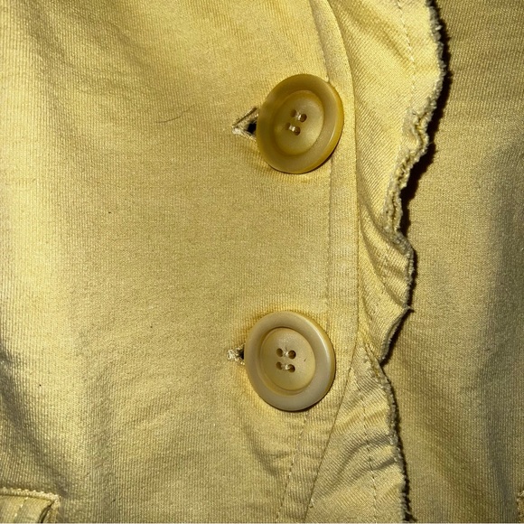Nick & Mo Exclusive Collection Yellow Ruffle Hem Blazer Sz L - Picture 5 of 13